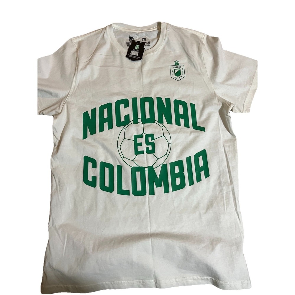 Atlético Nacional Official Soccer Shirt Campeón de América 1989 White Green S